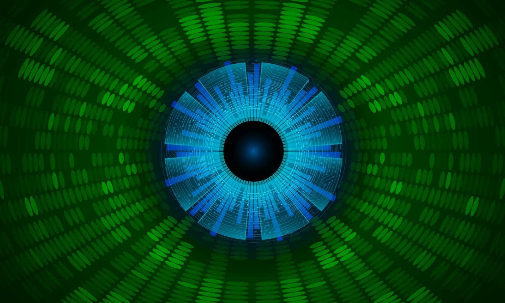 Modern Holographic Eye on Technology Background vector