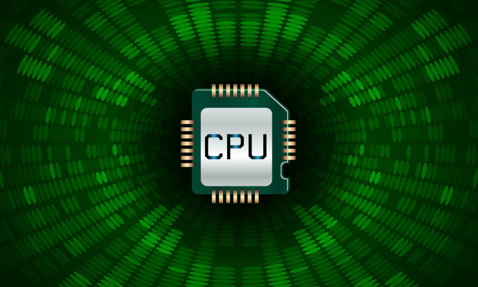 Modern Cybersecurity Technology Background with cpu chip vector