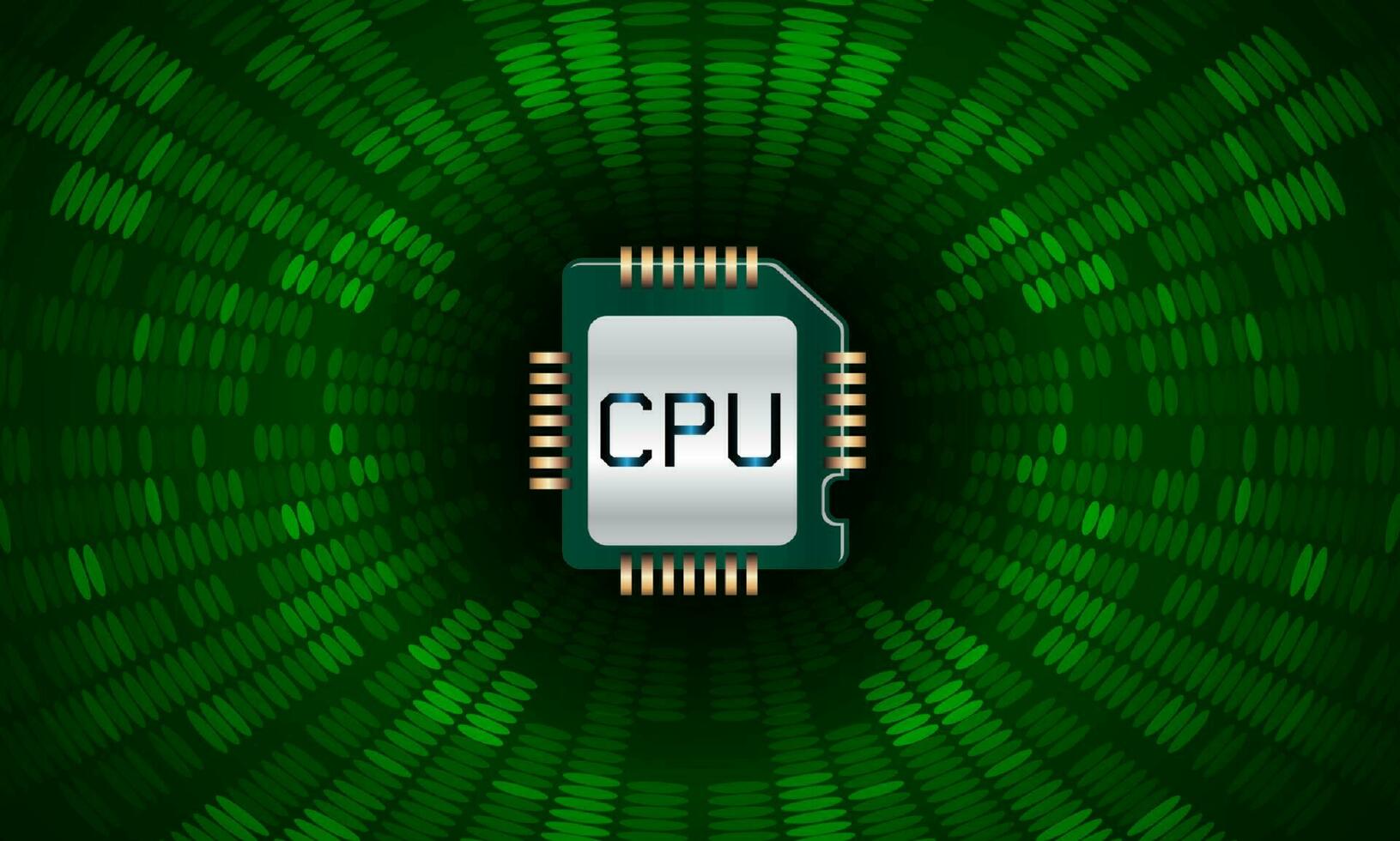 fondo de tecnología de ciberseguridad moderna con chip de cpu vector