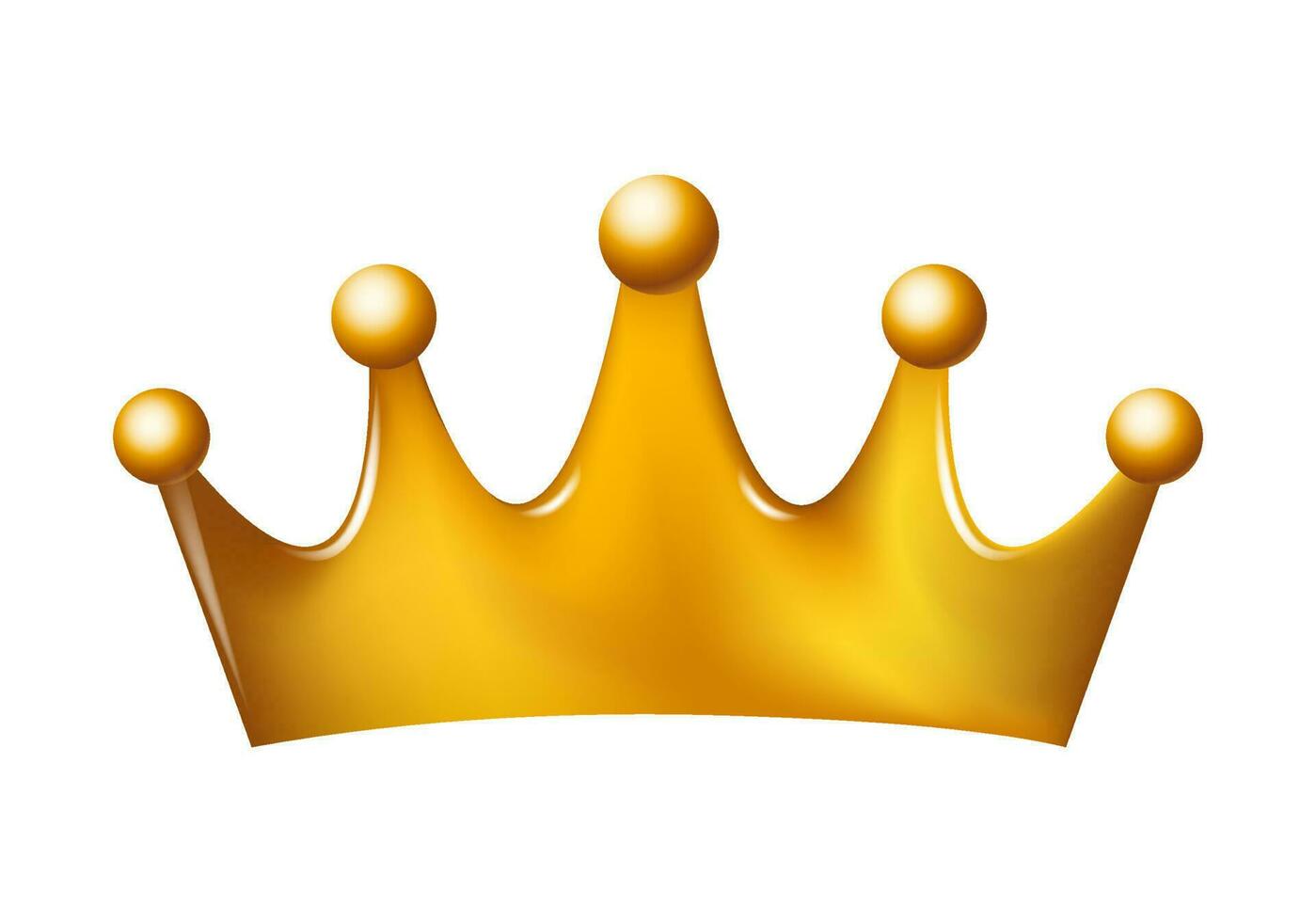 Simple golden crown icon. Vector Illustration EPS10