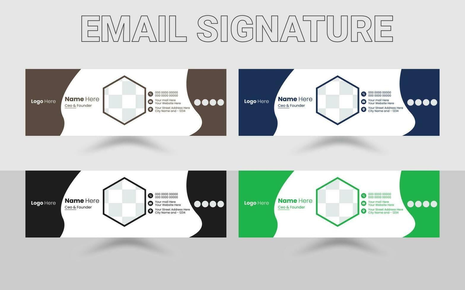 Email Signature Design Template, Email Signature, Vector Email Signature, Mail sign