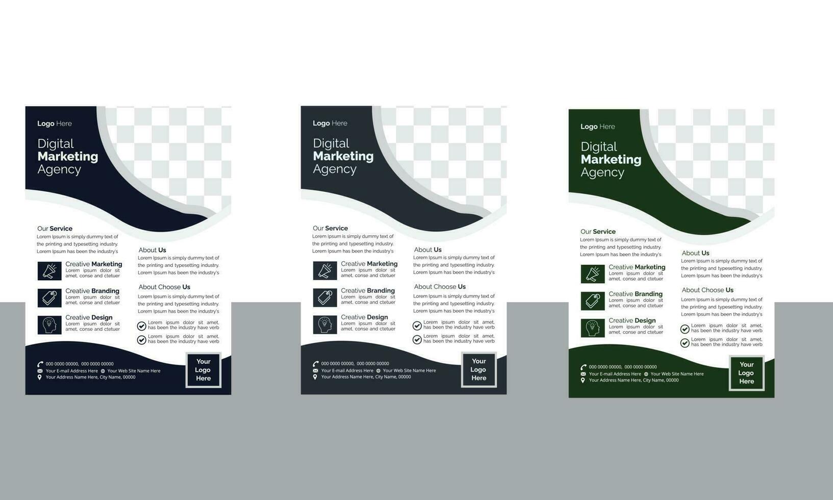 business flyer templates free download, Corporate Business Marketing Agency Flyer vector