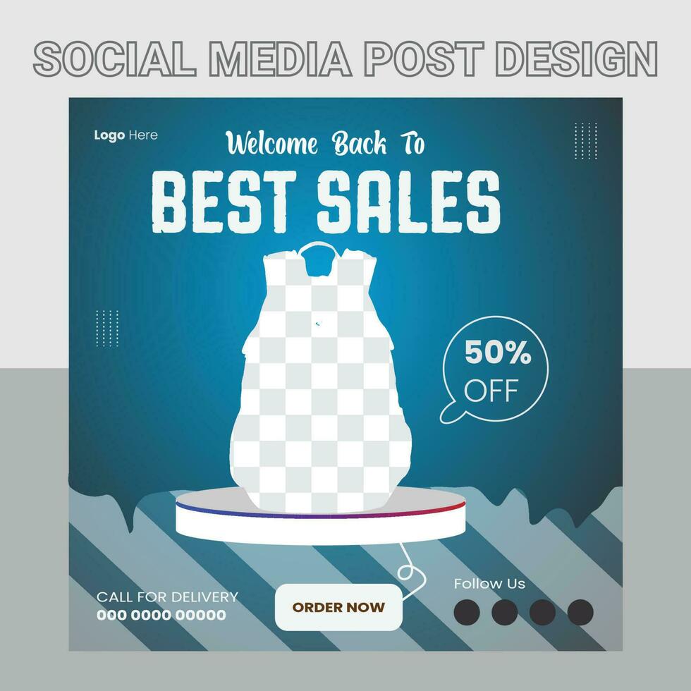 Save Download Preview social media post template for food menu promotion banner frame. food menu banner social media post. Editable social media templates for promotions on the Food menu. vector