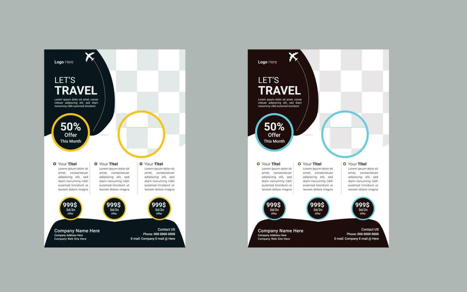 Traveling Flyer Template Pro Vector