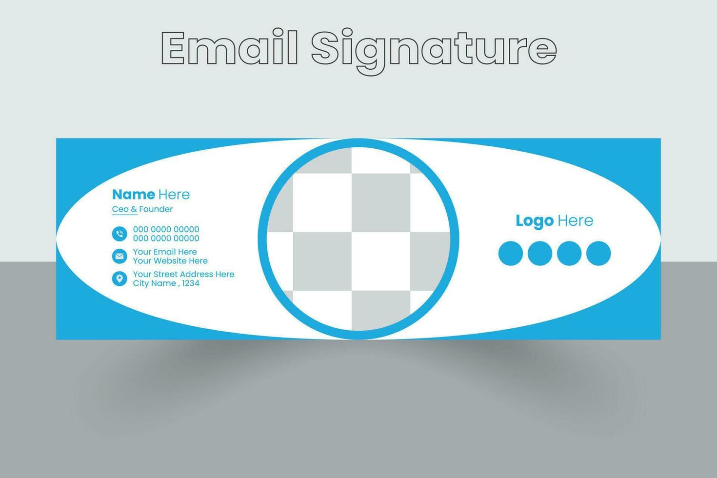 Email Signature Design Template, Email Signature, Vector Email Signature, Mail sign,
