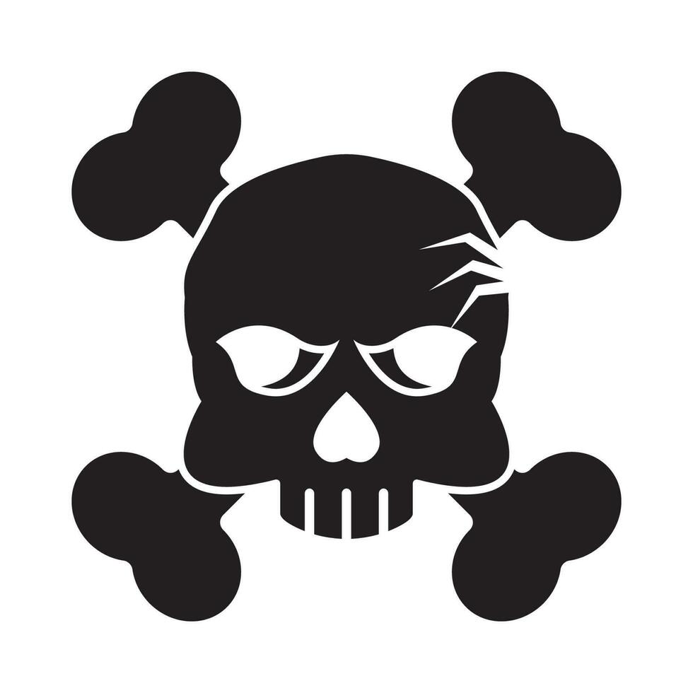 cráneo icono, logotipo ilustración diseño modelo. vector