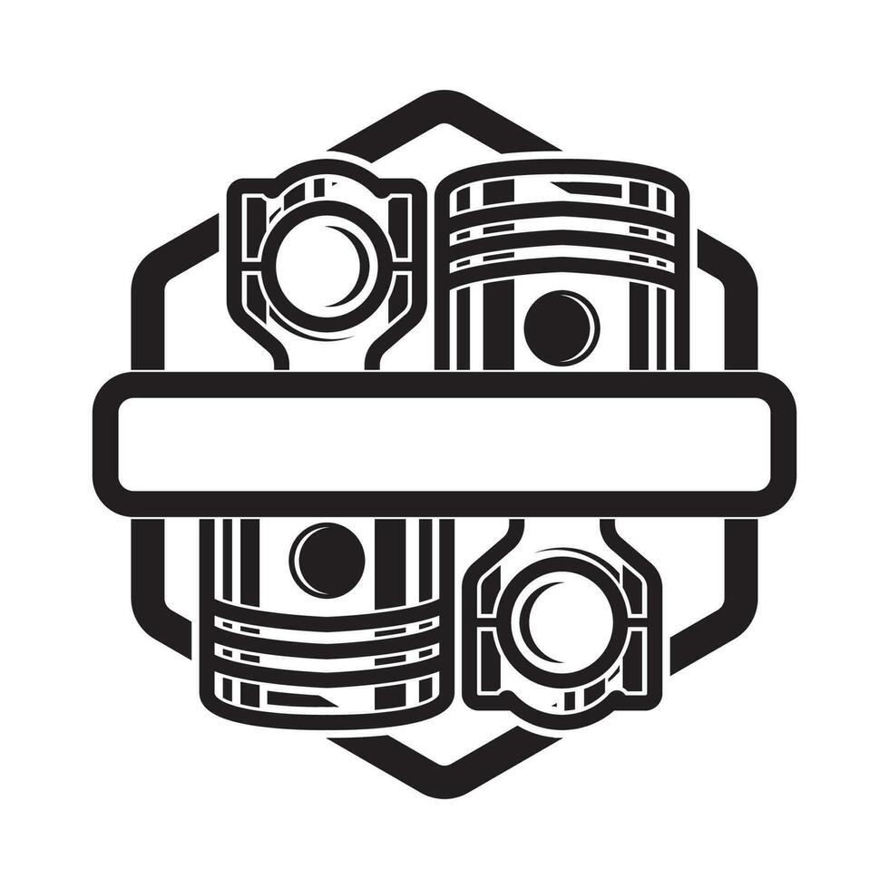 Piston icon logo vector illustration design template
