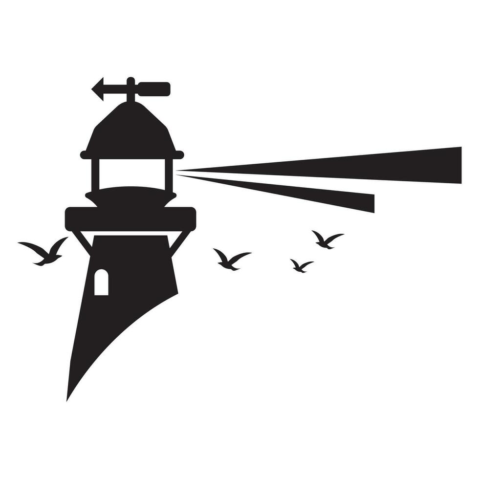 lighthouse icon vector illustration logo template