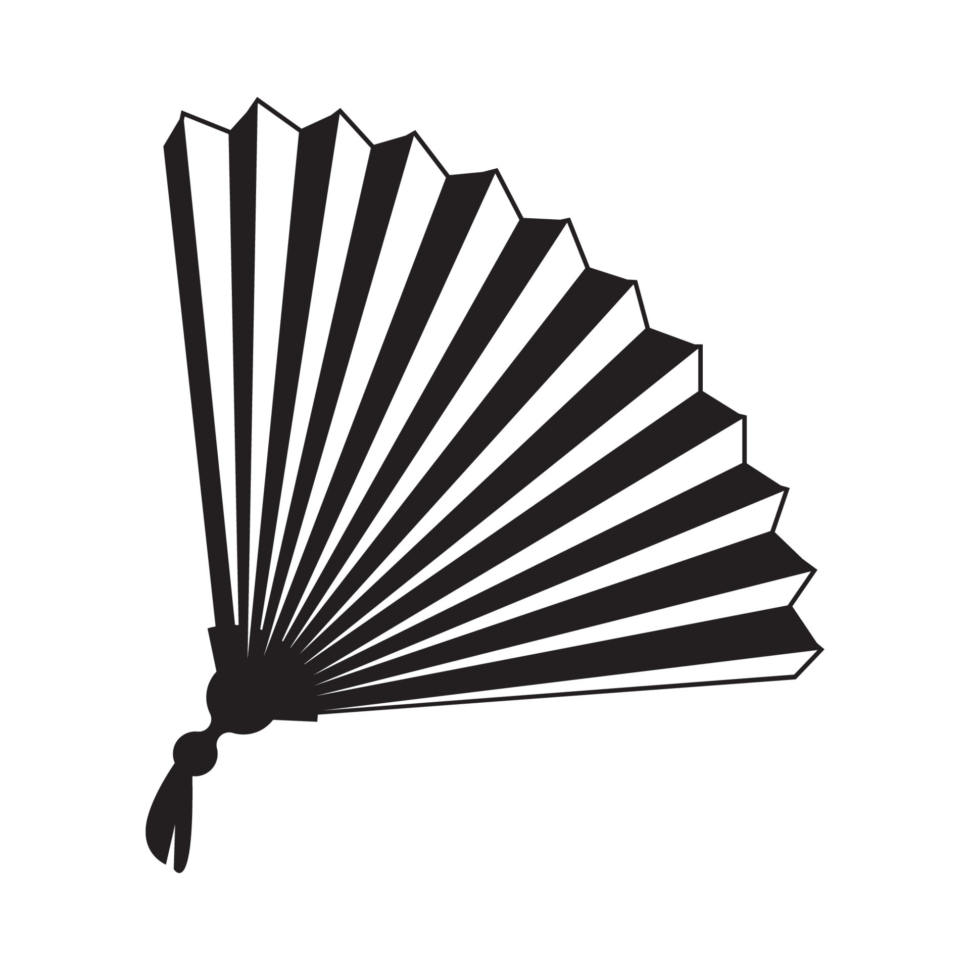 Handheld fan icon logo vector design template 24354645 Vector Art at