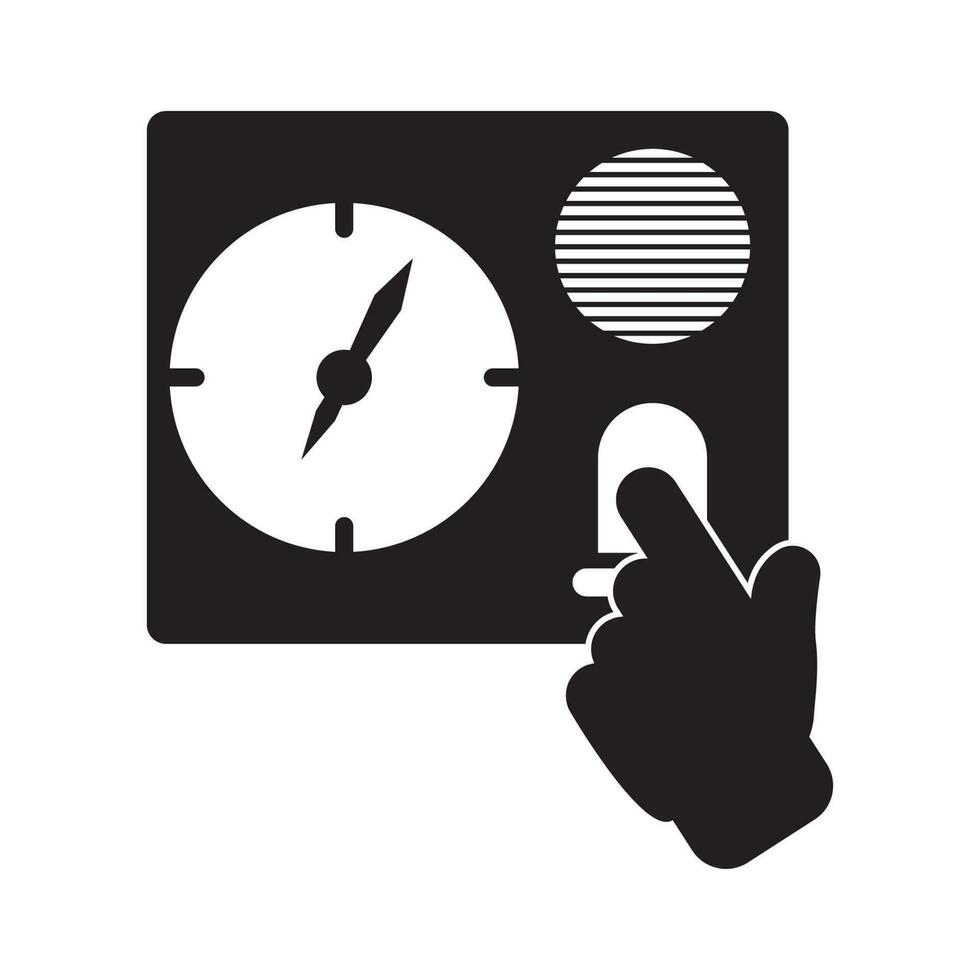 Attendance machine icon,logo illustration design template. vector