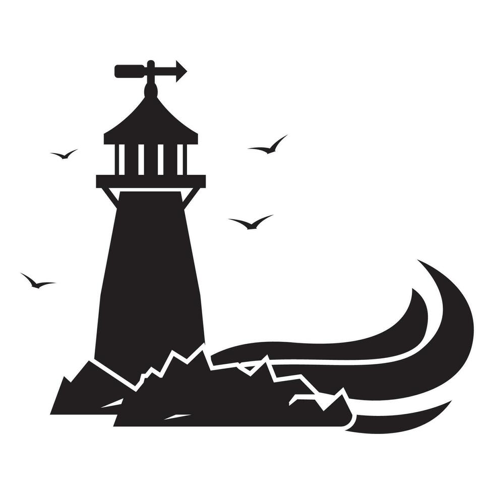 lighthouse icon vector illustration logo template