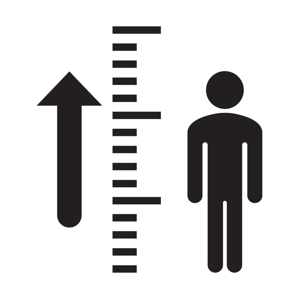 Height measuring symbol icon,vector illustration design template vector