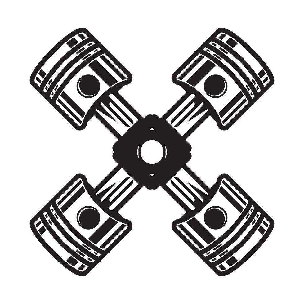 Piston icon logo vector illustration design template