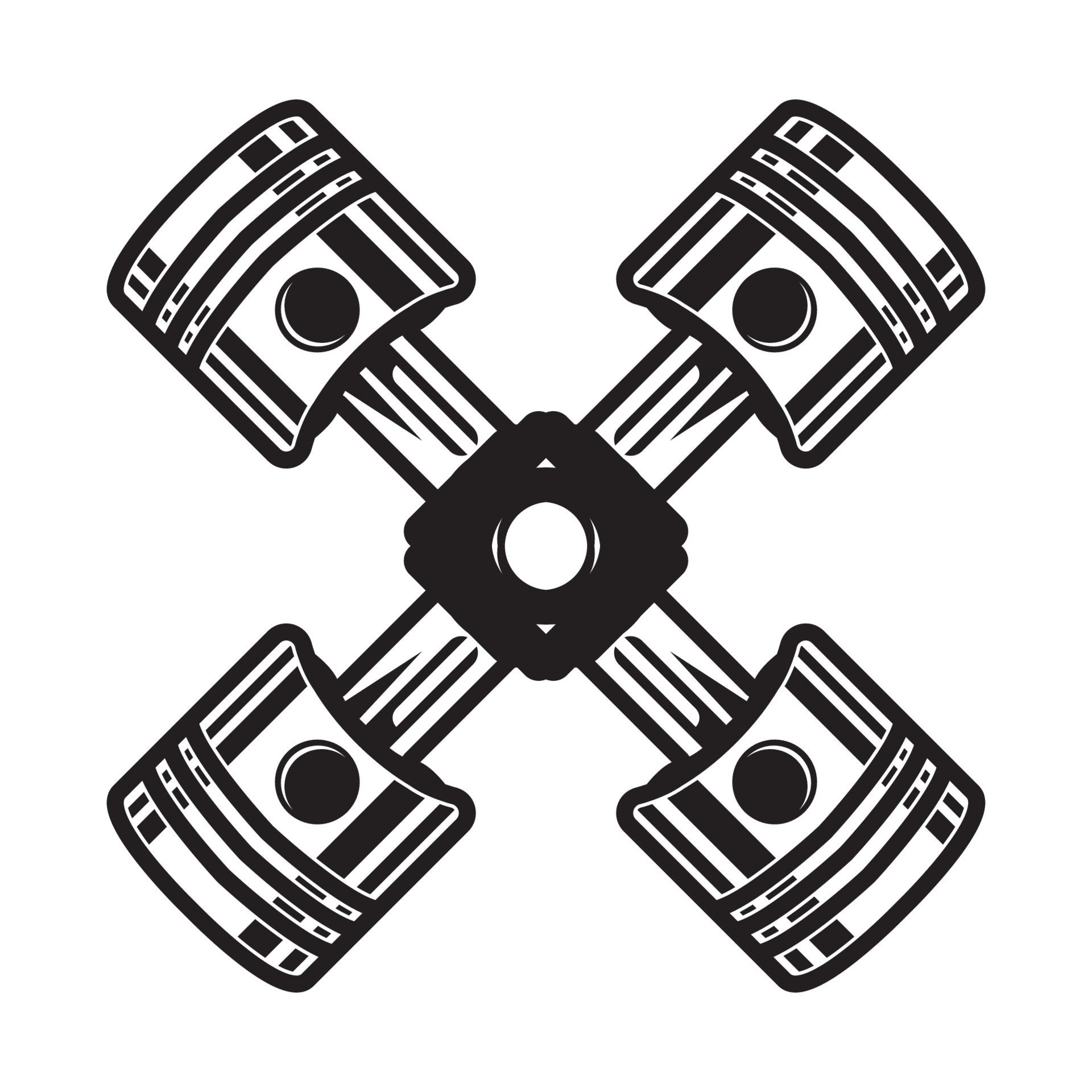 Piston icon logo vector illustration design template 24354693 Vector