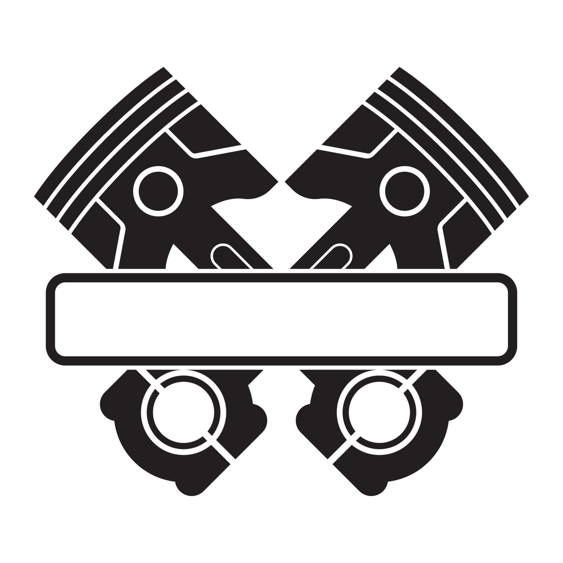 Piston icon logo vector illustration design template 24354713 Vector