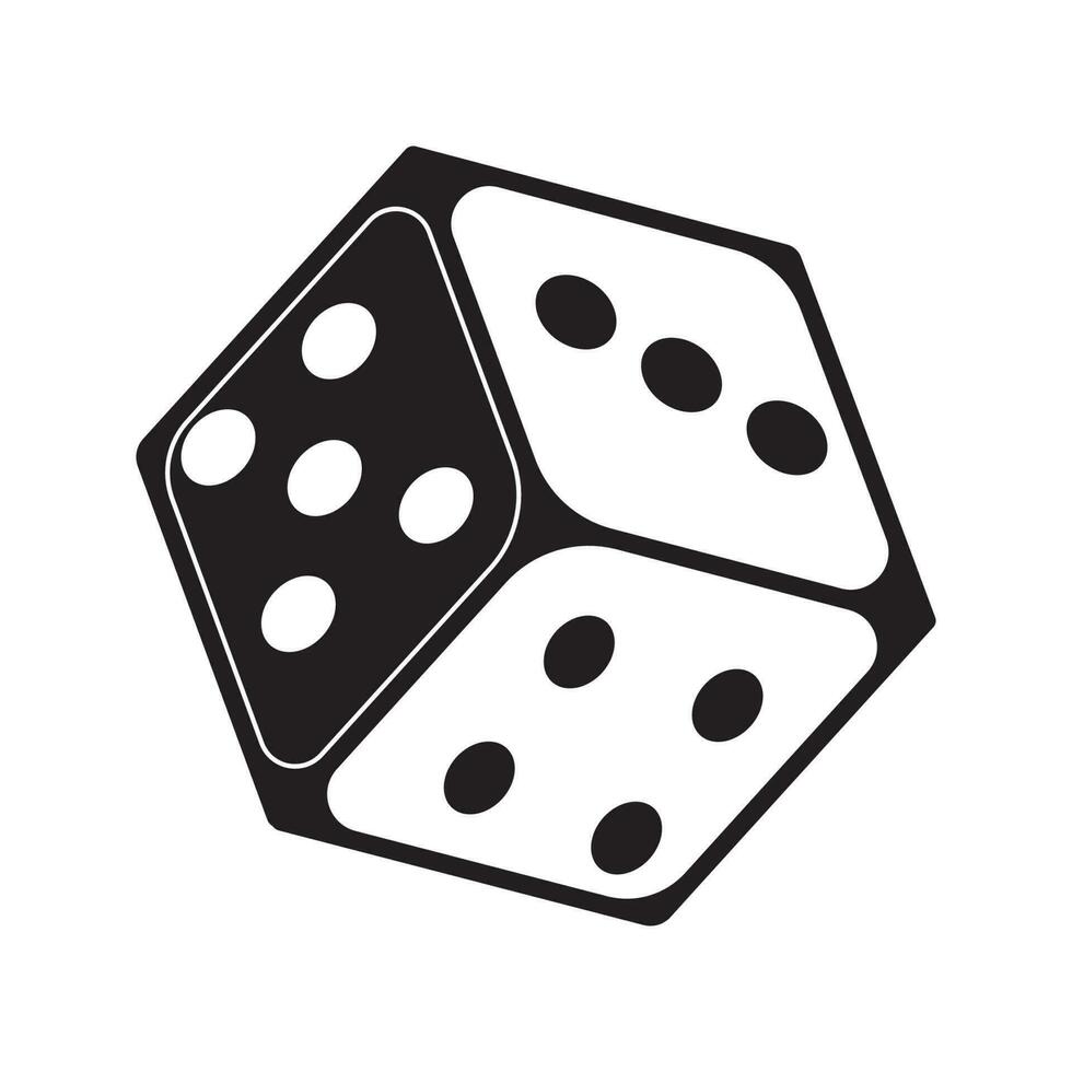 Casino dice logo icon,illustration design template vector