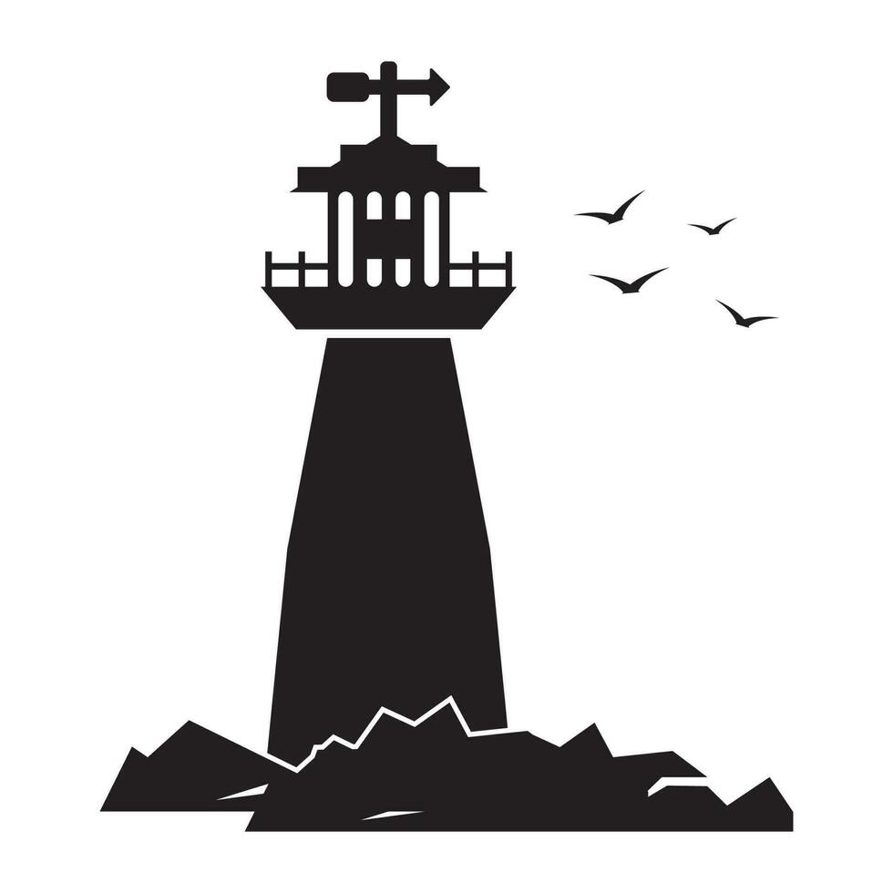 lighthouse icon vector illustration logo template