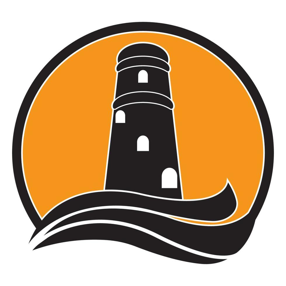 lighthouse icon vector illustration logo template