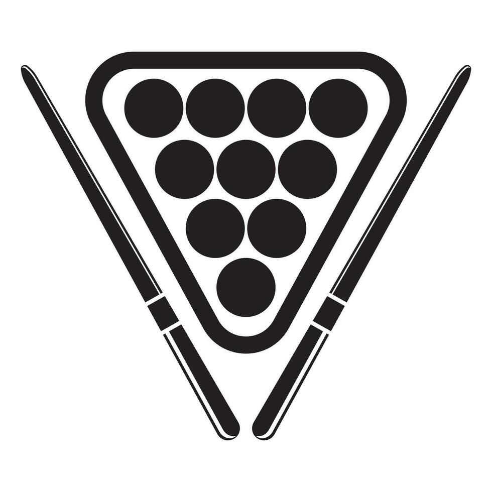 Billiard logo icon vector illustration template design