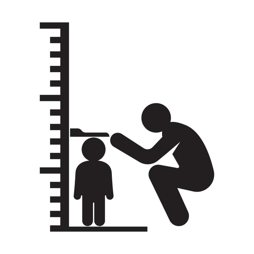 Height measuring symbol icon,vector illustration design template vector