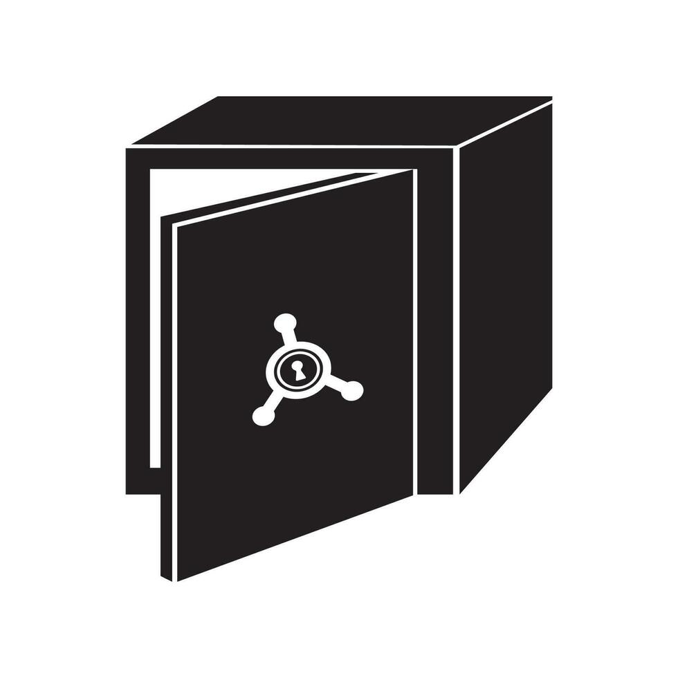 seguro almacenamiento símbolo icono, logo vector ilustración diseño modelo
