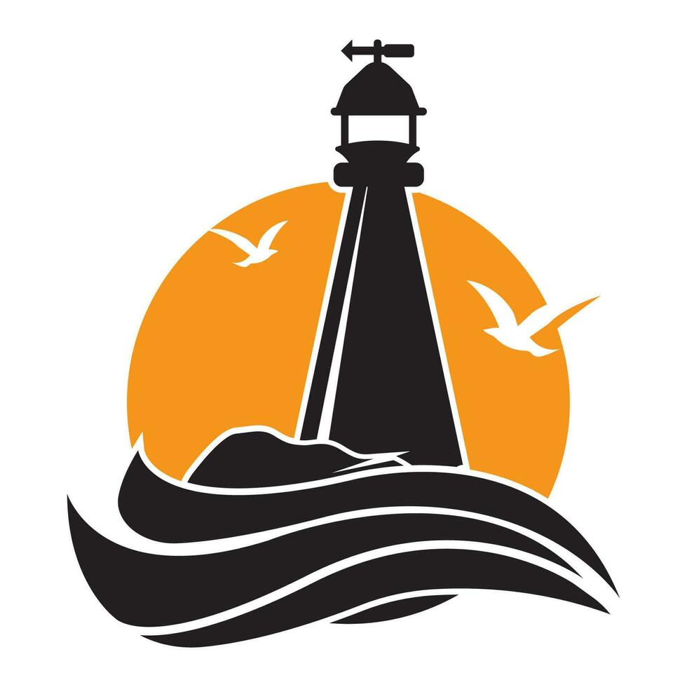 lighthouse icon vector illustration logo template