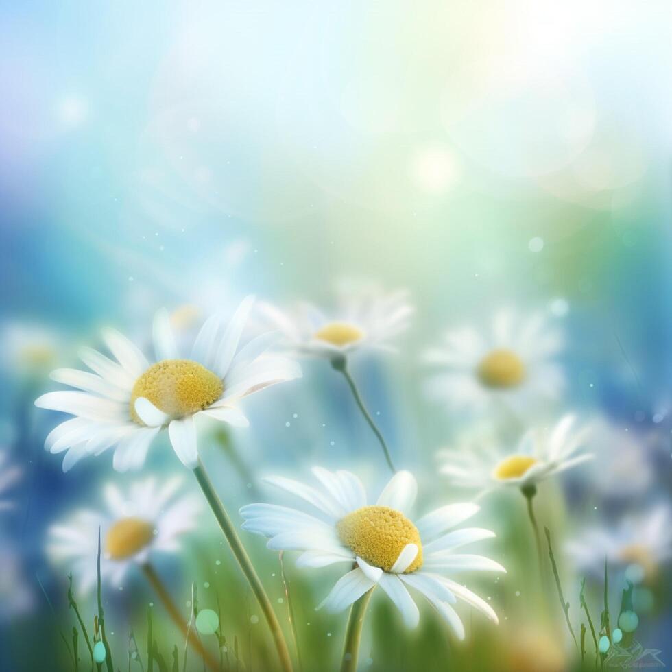 Beautiful illustration of spring blooming photo