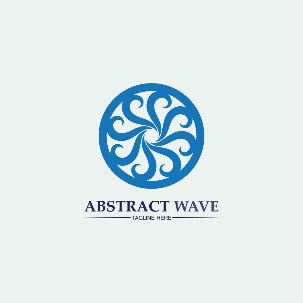 Water wave icon vector