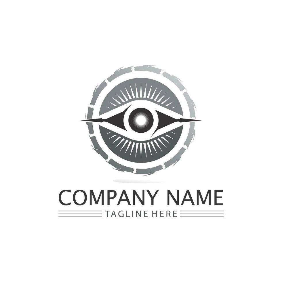 eye icon and vision design logo isolated sign symbol vector Intuition and spirituality