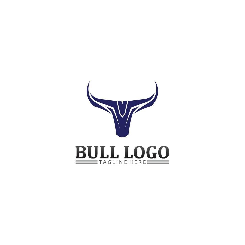 cabeza de búfalo de toro, vaca, vector de diseño de logotipo de mascota animal para búfalo de cuerno deportivo, animal, mamíferos, logotipo de cabeza, salvaje, matador