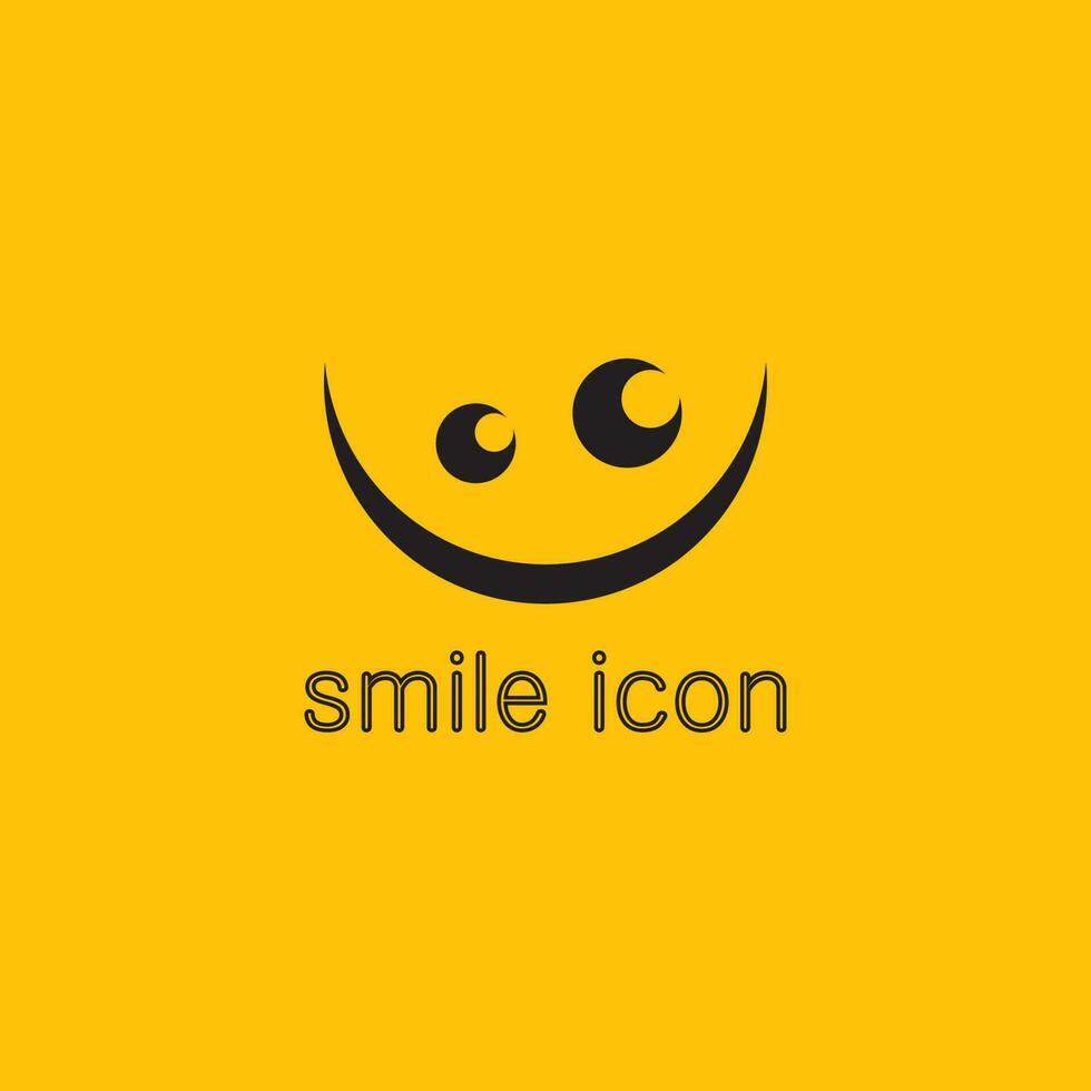 icono de sonrisa, sonrisa, diseño de logotipo vectorial, emoticonos felices, diseño divertido y felicidad de emoji vectorial vector