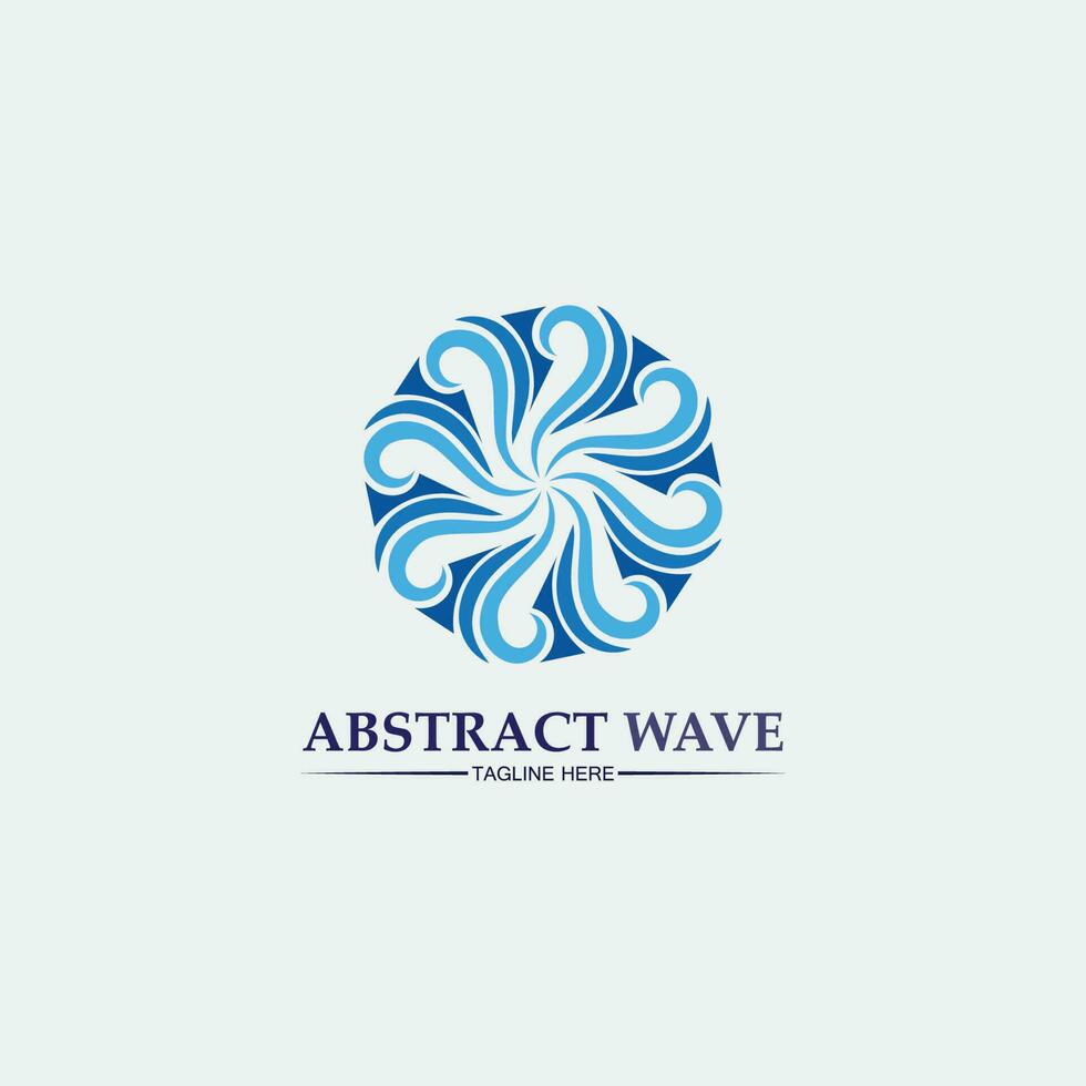 Water wave icon vector