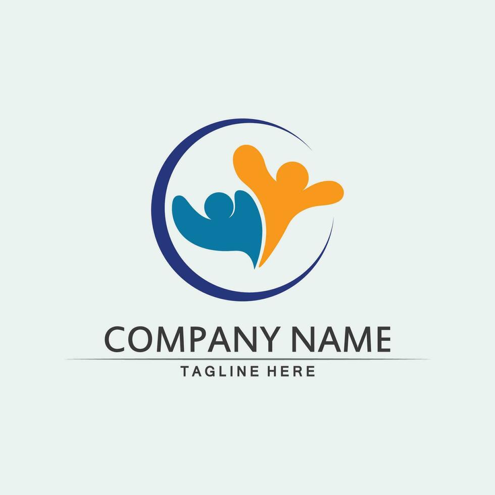 people Community,care group network and social icon design template vector