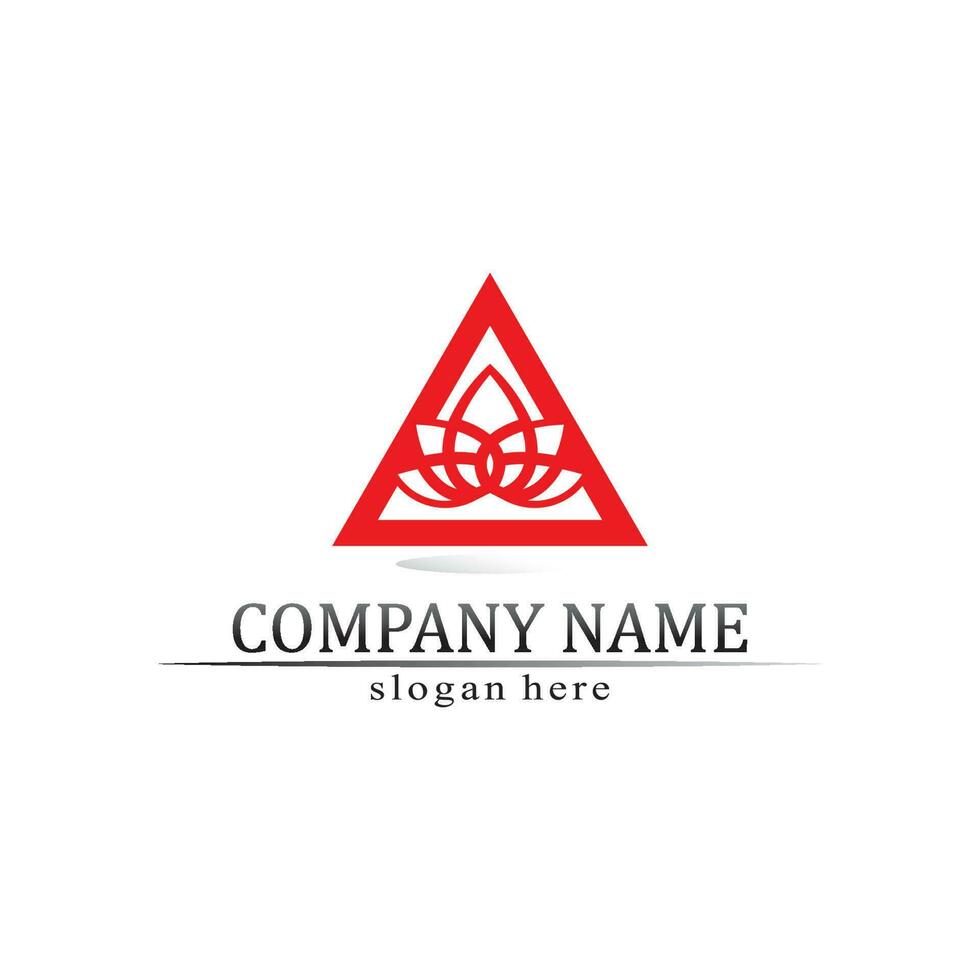 triangle pyramid logo design and vector symbol egyptian and logo business