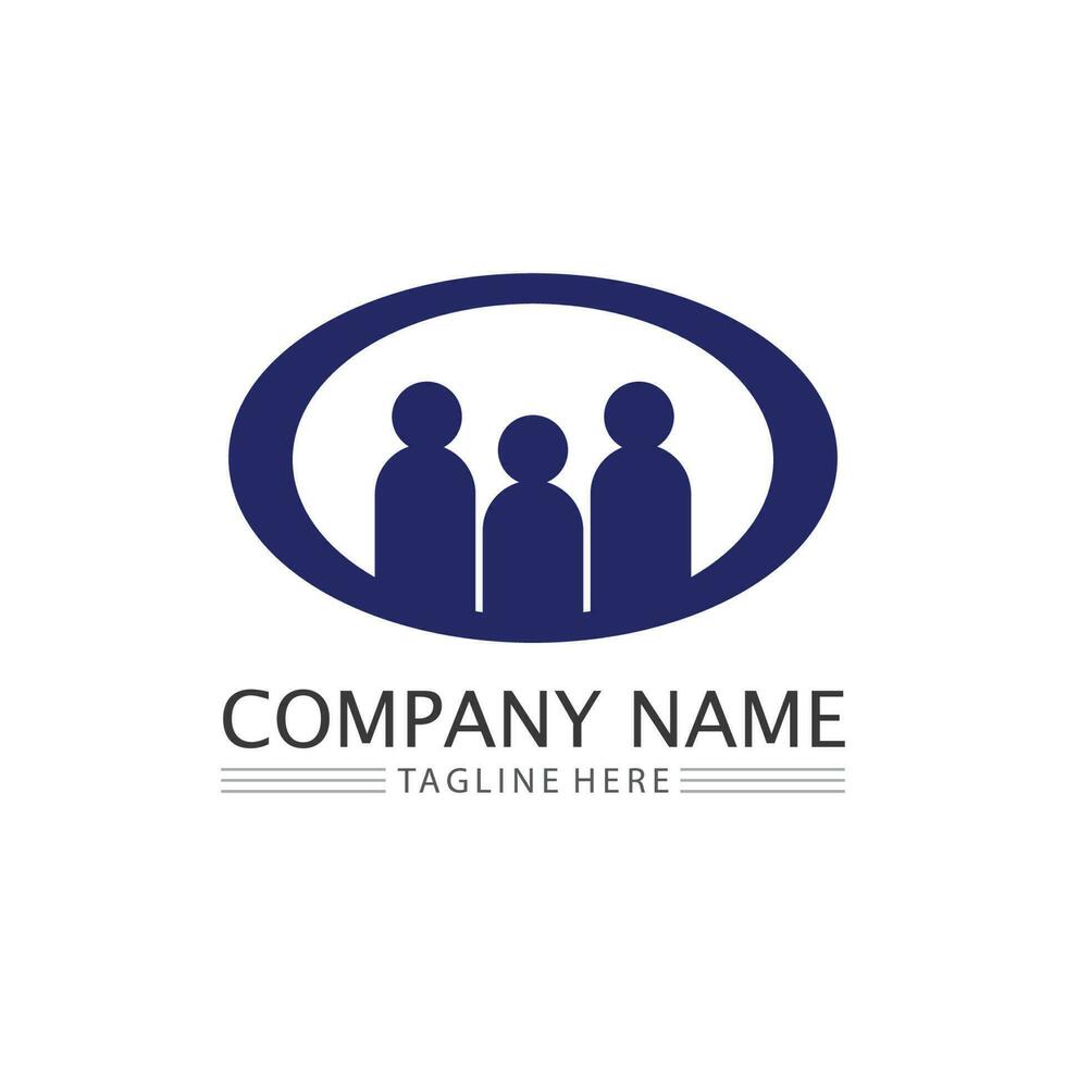 People logo, Team, Succes people work, Group and Community, Group Company and Business logo vector and design Care, Family icon Succes logo