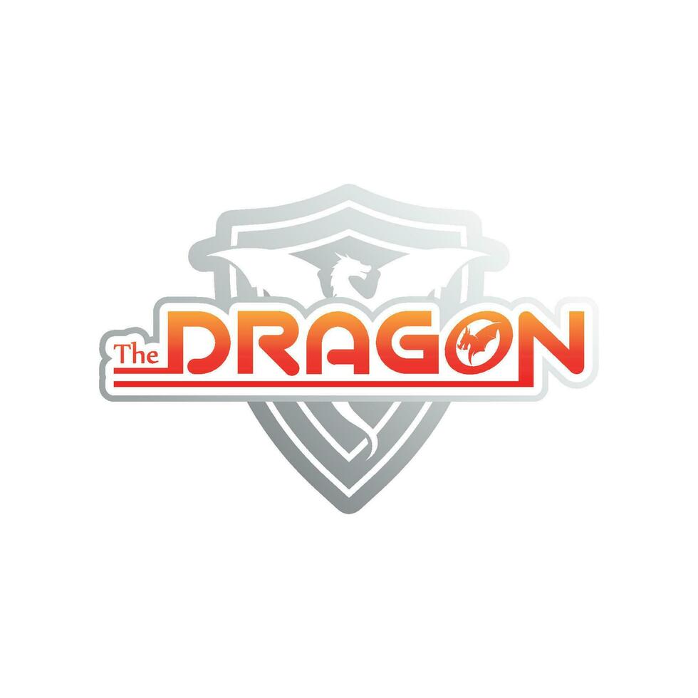 Ilustración de icono de vector de dragón