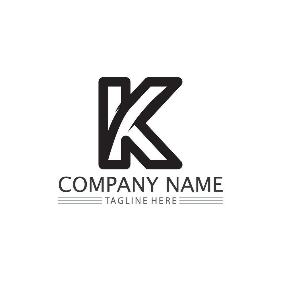 k diseño de logotipo k carta fuente concepto vector logo empresarial y diseño empresa inicial