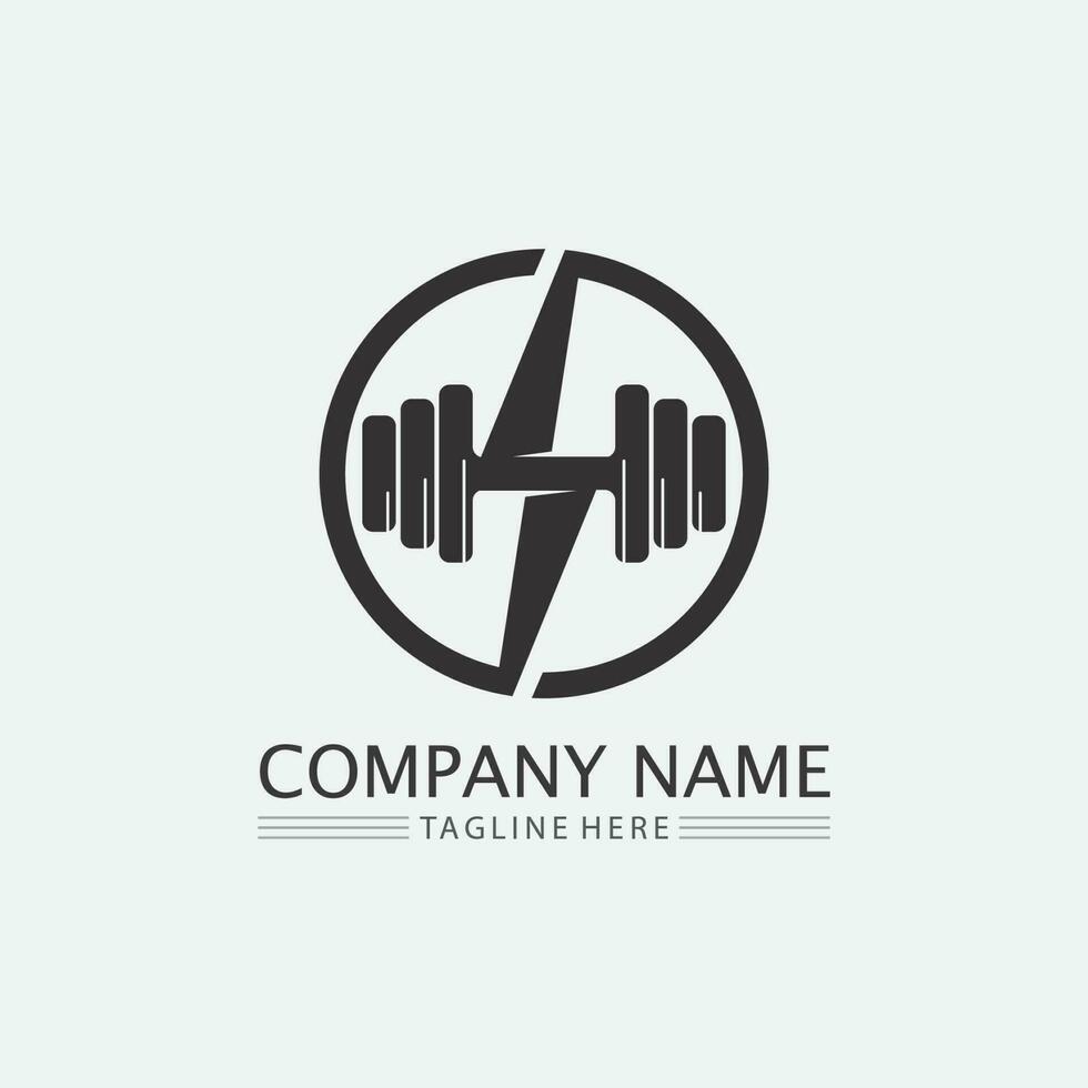 Fitness Logo Design vector illustrationicon