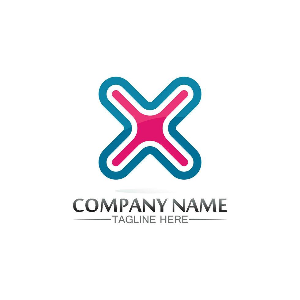 X logo and Letter X vector, Logo Template,  Illustration Design vector graphic alphabet symbol initial, brand