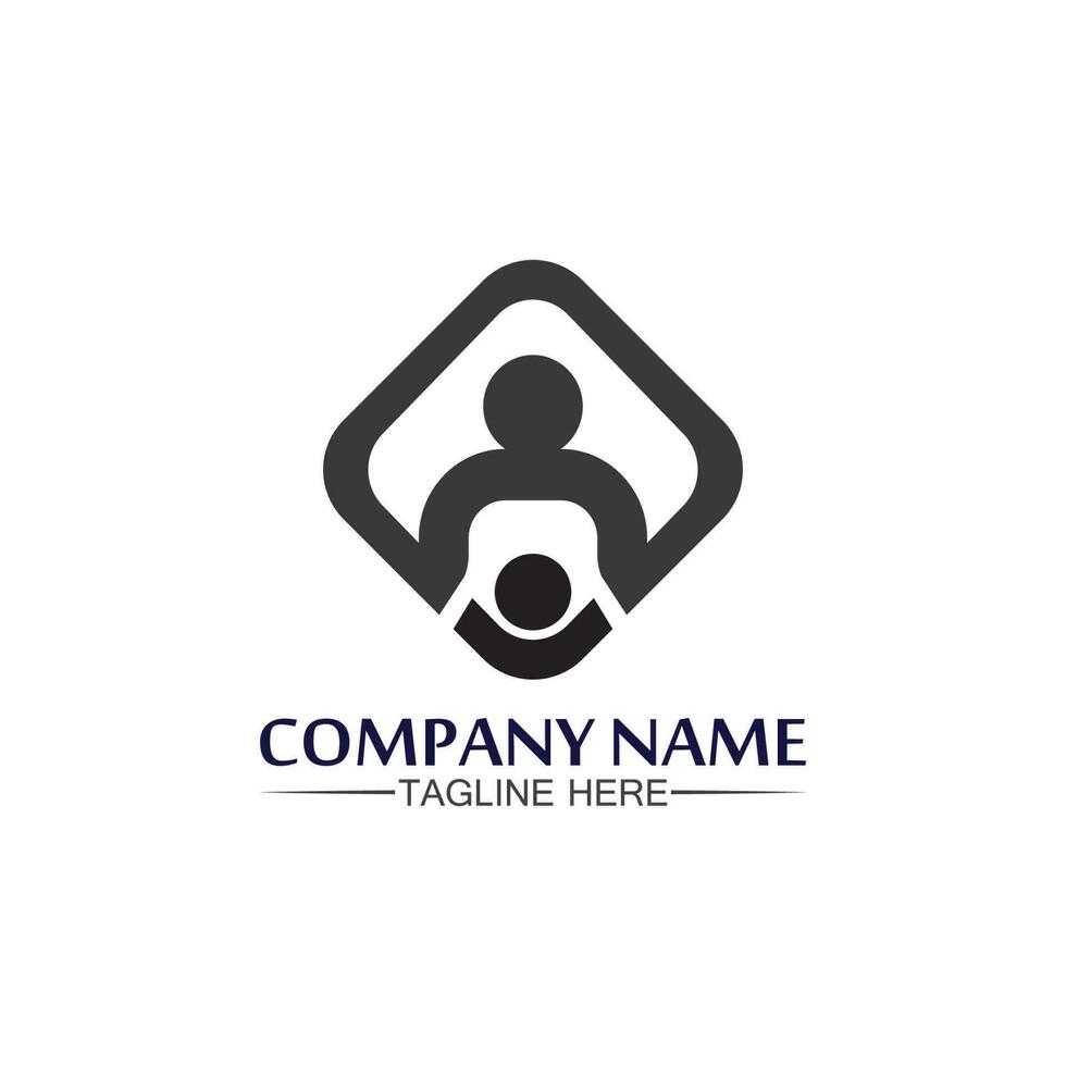 People logo, Team, Succes people work, Group and Community, Group Company and Business logo vector and design Care, Family icon Succes logo