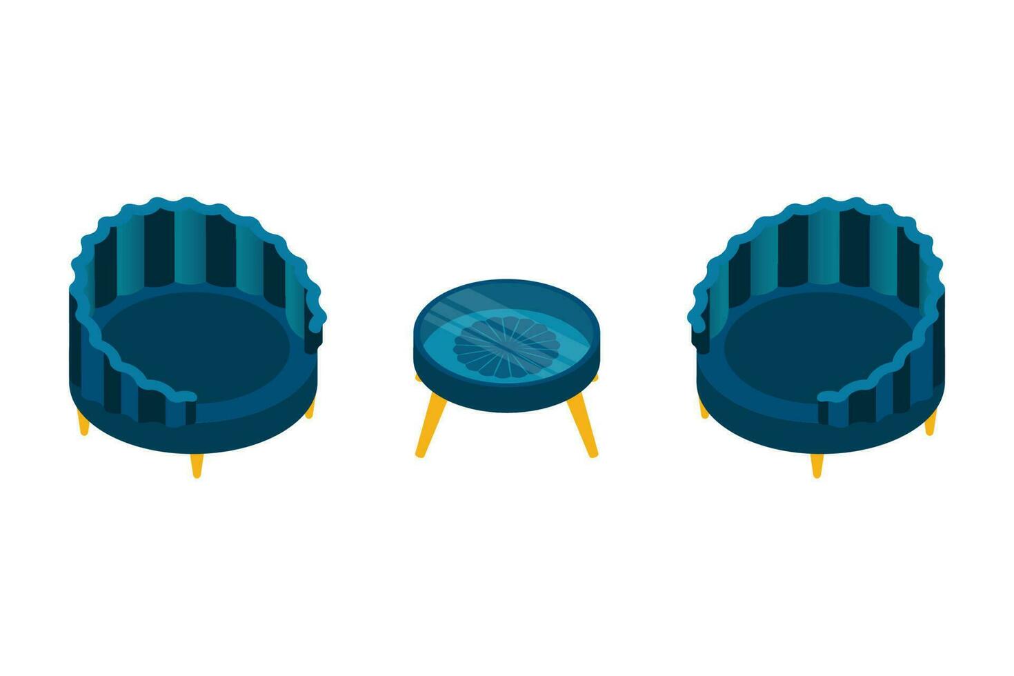 Sofa and Table vector