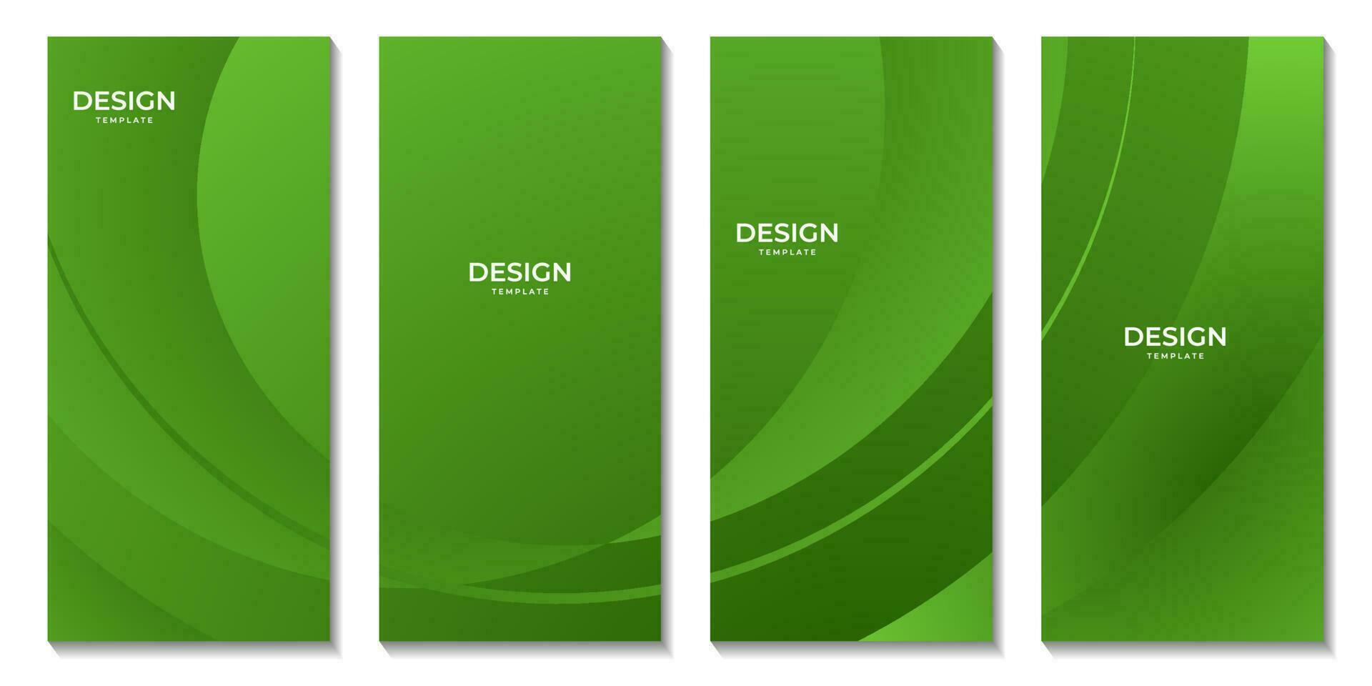 abstract brochures green gradient wave modern background for business vector