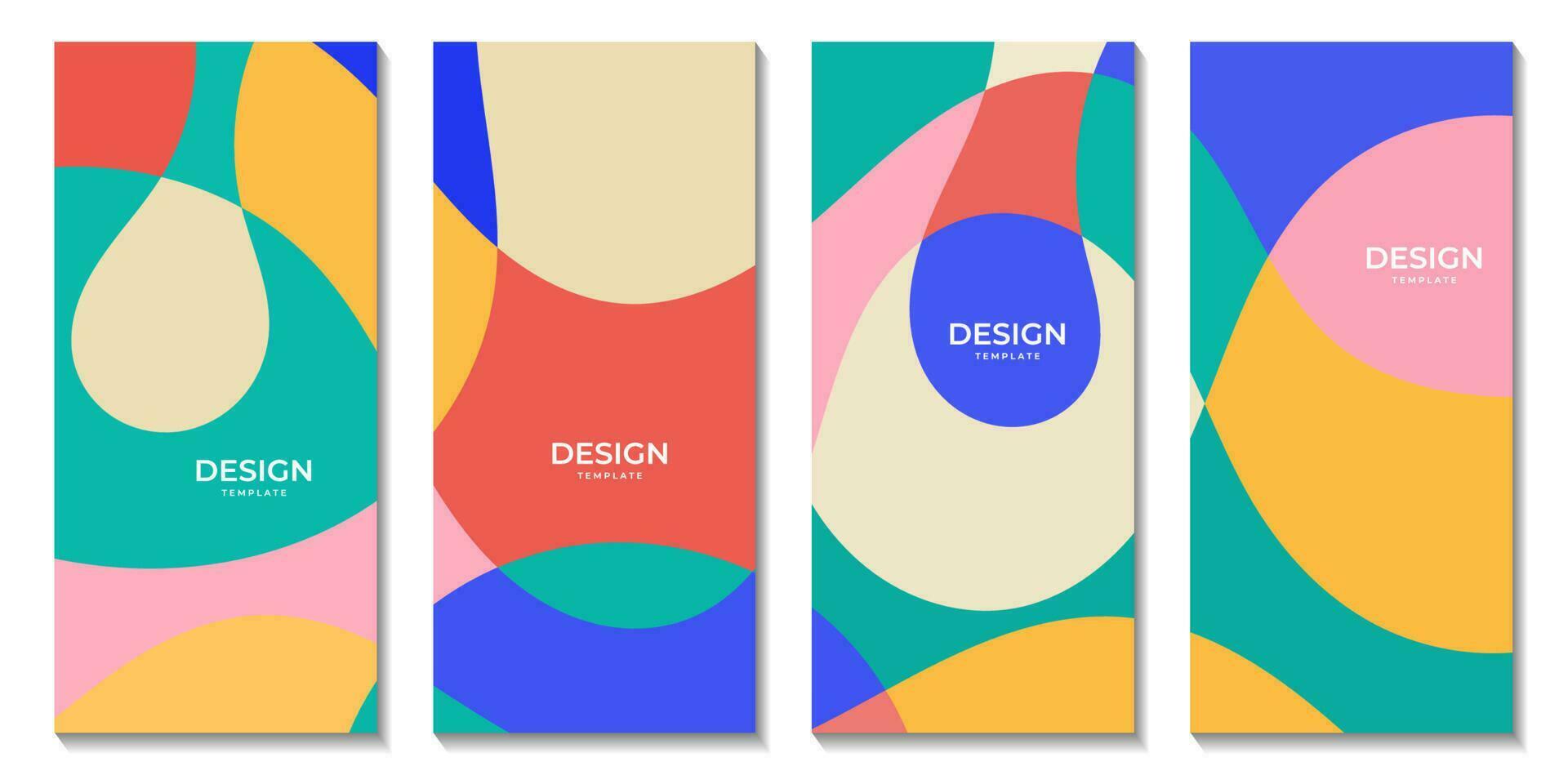 set of brochures. abstract arts colorful organic background. vector