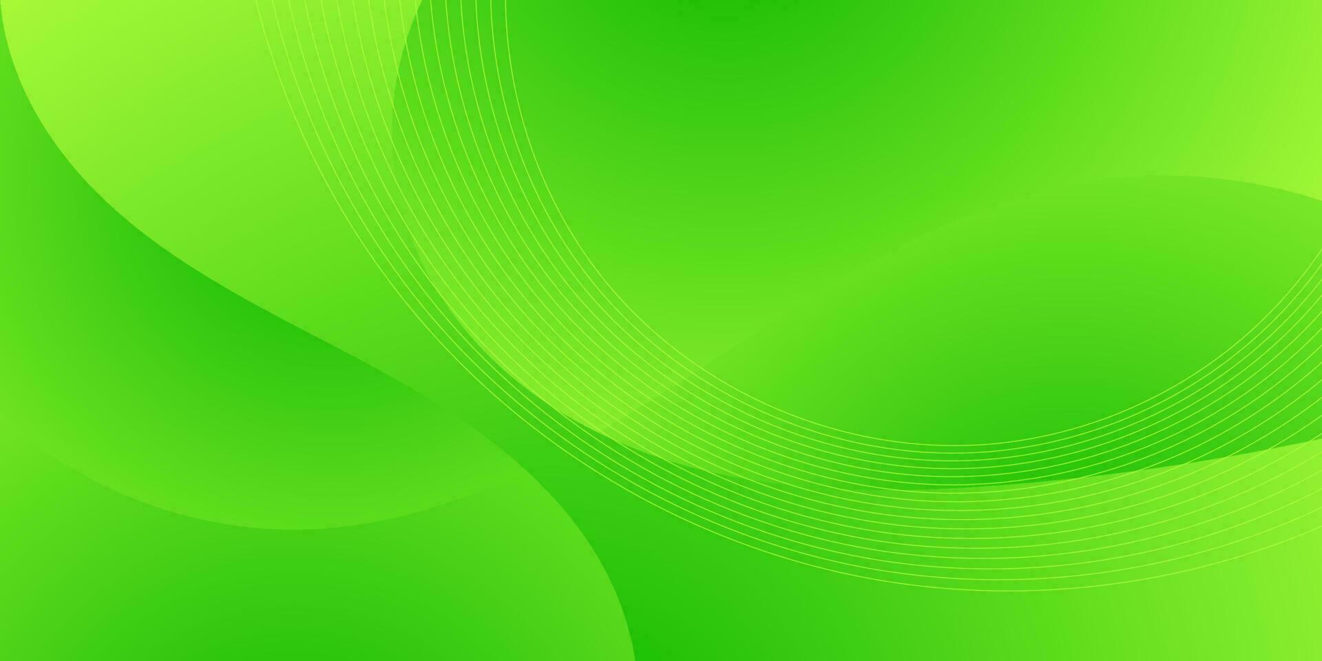 abstract green wave gradient background vector