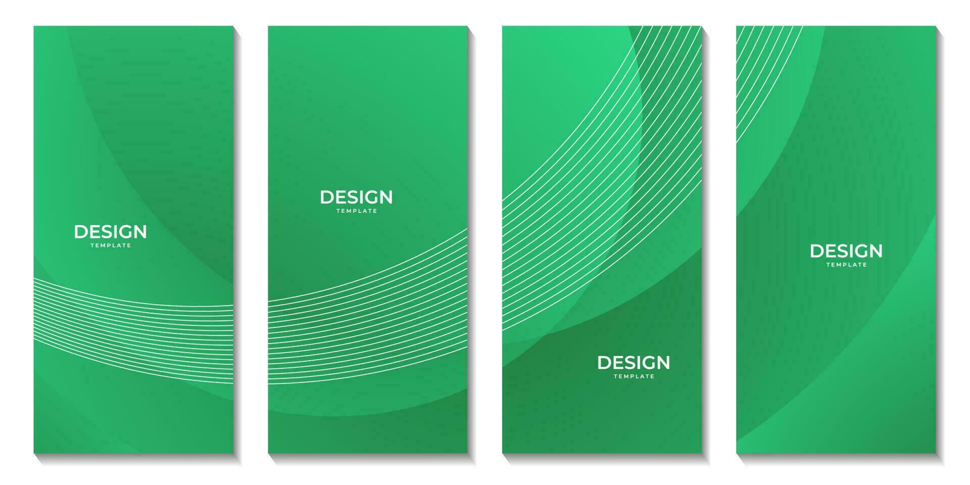 abstract green wave gradient background vector