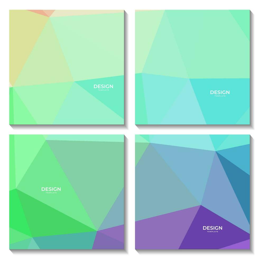 set of squares background. abstract colorful geometric background with triangles vector