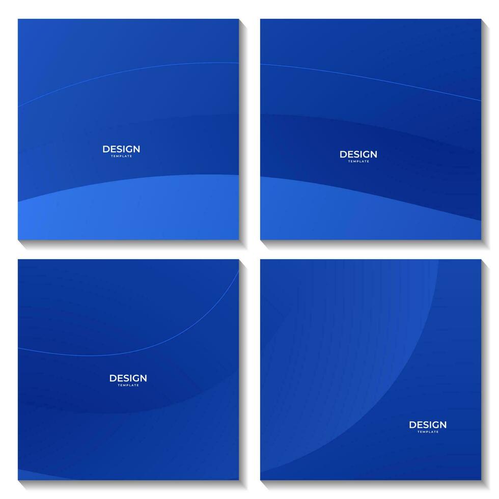 squares background with simple abstract blue wave gradient vector