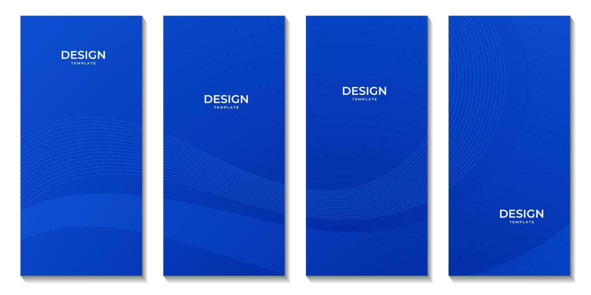 set of brochures. abstract blue wave gradient background vector