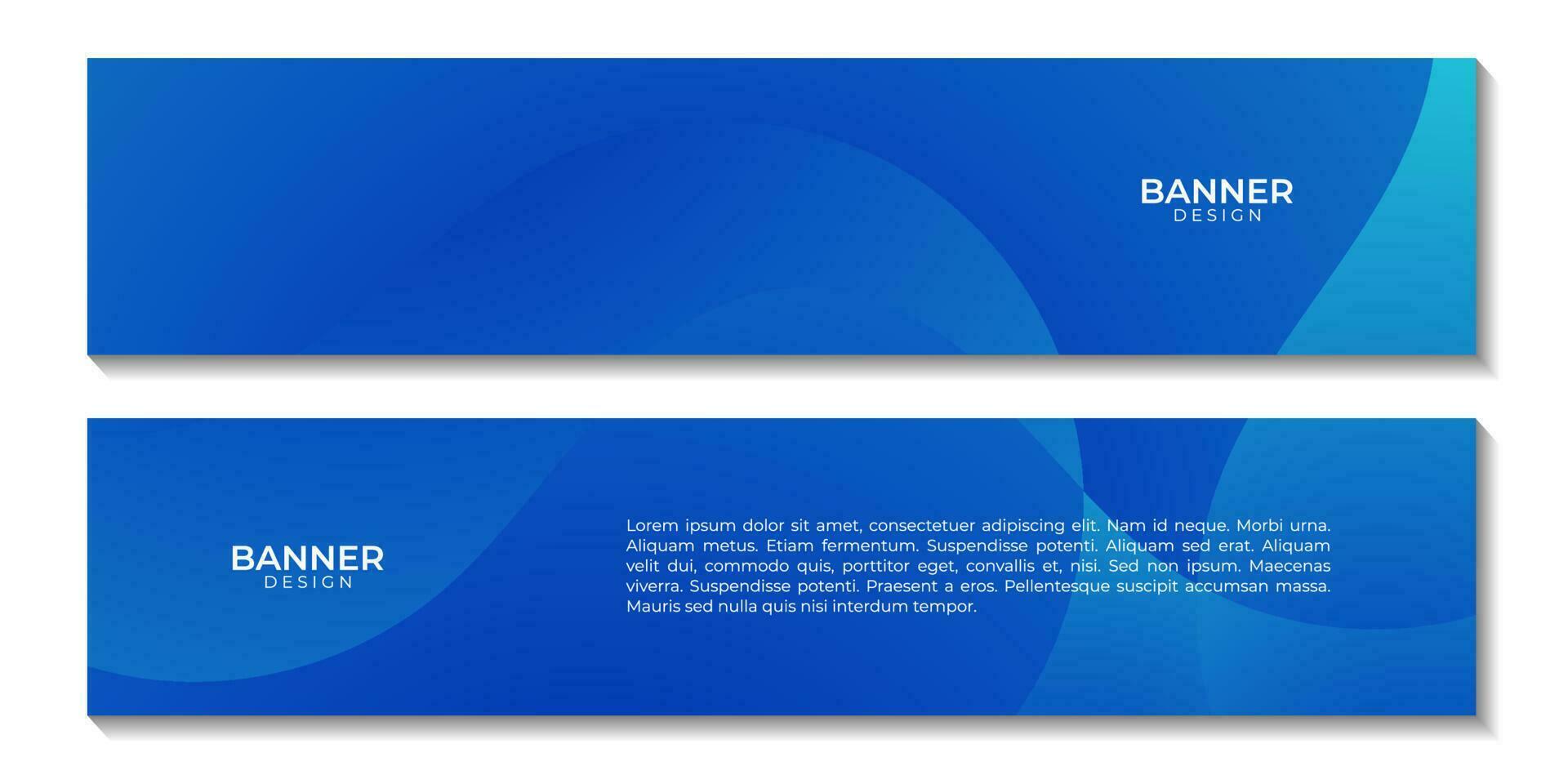 abstract banners design with blue wave gradient background vector