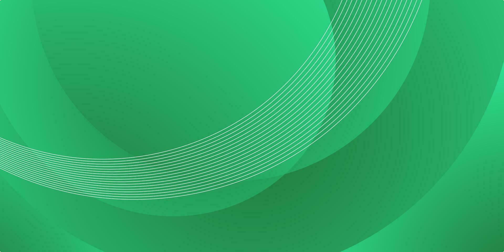 abstract green wave gradient background vector